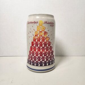 VTG Oktoberfest 1987 Munchen Rastal Beer Stein 1L Signed Juchniewicz Germany